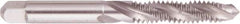 Regal Cutting Tools - 7/16-14 UNC 3 Flute 3B Plug Spiral Flute Tap - High Speed Steel, Bright Finish, 3-5/32" OAL, Right Hand Flute, Right Hand Thread, H3 - Exact Tooling