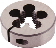 Regal Cutting Tools - M8x1.00 Metric Fine Thread, High Speed Steel Round Die - 3/8" Thick, Right Hand Thread, Adjustable - Exact Tooling