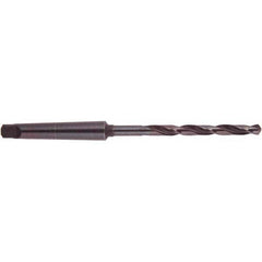 National Twist Drill - 1-19/32", 5MT 118° Point High Speed Steel Taper Shank Drill Bit - Exact Tooling