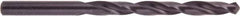 National Twist Drill - 9.6mm 118° High Speed Steel Jobber Drill - Oxide Finish, Right Hand Cut, Spiral Flute, Straight Shank, 5-1/4" OAL - Exact Tooling