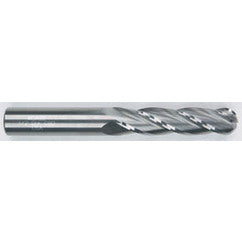 1/8" Dia. - 2-1/4" OAL - Solid CBD - TiAlN - Ball Nose SE EM - 4 FL - Exact Tooling