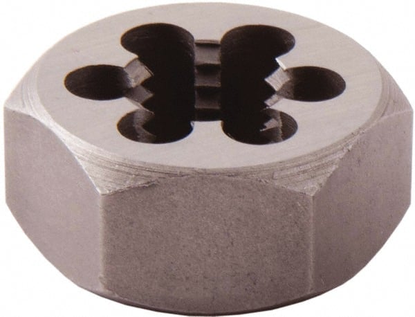 Regal Cutting Tools - 1-1/8 - 12 UNF Thread, 2" Hex, Right Hand Thread, Hex Rethreading Die - High Speed Steel, 1" Thick - Exact Tooling