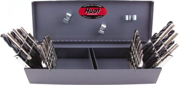 Regal Cutting Tools - F to U Drill, #6-32 to 1/2-20 Tap, Tap and Drill Set - Bright Finish High Speed Steel Drills, Bright Finish High Speed Steel Taps, 36 Piece Set - Exact Tooling