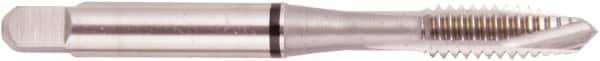 Regal Cutting Tools - #4-40 UNC, 2 Flute, Bright Finish, High Speed Steel Spiral Point Tap - Plug Chamfer, Right Hand Thread, 1-7/8" OAL, 0.335" Thread Length, 0.141" Shank Diam, 2B/3B Class of Fit, Series Triple Crown - Exact Tooling