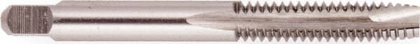 Regal Cutting Tools - #6-32 UNC, 2 Flute, Bright Finish, High Speed Steel Spiral Point Tap - Bottoming Chamfer, Right Hand Thread, 2" OAL, 11/16" Thread Length, 0.141" Shank Diam, 3B Class of Fit - Exact Tooling