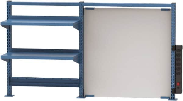 Lista - Steel Workbench & Workstation Riser Combination - 30" High, Use with 72" Long Workbenches - Exact Tooling