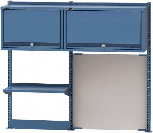 Lista - Steel Workbench & Workstation Riser Combination - 48" High, Use with 72" Long Workbenches - Exact Tooling