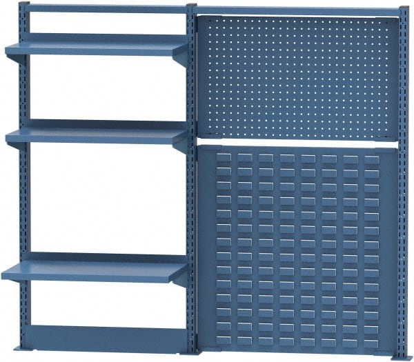 Lista - Steel Workbench & Workstation Riser Combination - 48" High, Use with 72" Long Workbenches - Exact Tooling