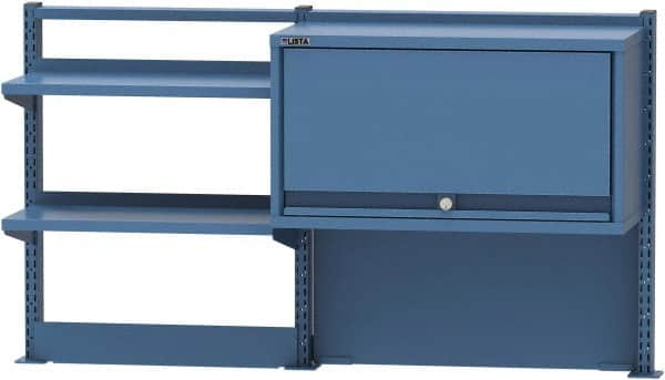 Lista - Steel Workbench & Workstation Riser Combination - 30" High, Use with 60" Long Workbenches - Exact Tooling