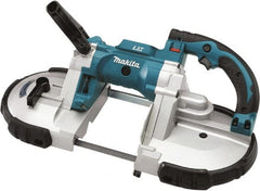 Makita - 18 Volt, 44-7/8" Blade, 530 SFPM Cordless Portable Bandsaw - 4-3/4" (Round) & 4-3/4 x 4-3/4" (Rectangle) Cutting Capacity, Lithium-Ion Battery Not Included - Exact Tooling