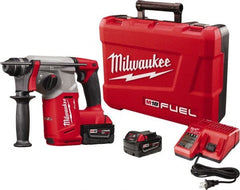Milwaukee Tool - 18 Volt 1" SDS Plus Chuck Cordless Rotary Hammer - 0 to 4,900 BPM, 0 to 1,400 RPM, Reversible - Exact Tooling