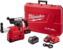 Milwaukee Tool - 18 Volt 1" SDS Plus Chuck Cordless Rotary Hammer - 0 to 4,900 BPM, 0 to 1,400 RPM, Reversible - Exact Tooling