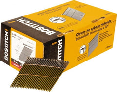 Stanley Bostitch - 11 Gauge 0.131" Shank Diam 3-1/2" Long Framing Nails for Power Nailers - Steel, Galvanized Finish, Smooth Shank, Angled Stick Wire Collation, Round Head, Diamond Point - Exact Tooling
