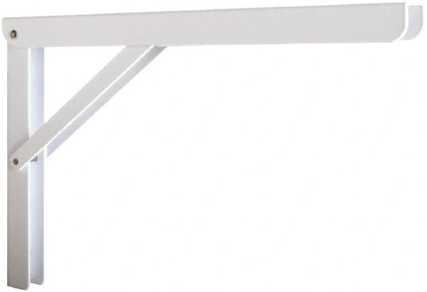 Knape & Vogt - 750 Lb Capacity, Epoxy Coated, Adjustable L Bracket - 12" Long, 10" High, 7" Wide - Exact Tooling