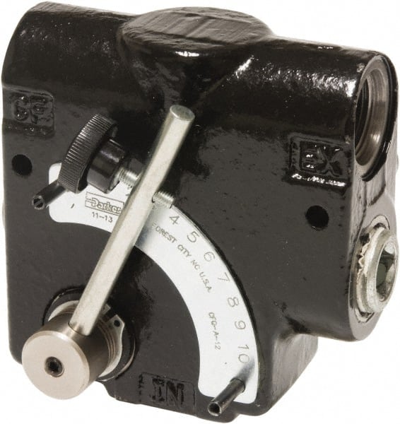 Parker - 16 GPM 5/8 Inlet Cast Iron Hydraulic Control Valve - 7/8-14 Thread, 3,000 psi, 1.85" Wide x 4.56" Long - Exact Tooling