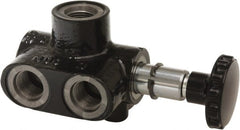 Parker - 10 GPM 1/2 Inlet Cast Iron Hydraulic Control Valve - 3/4-16 Thread, 3,000 psi, 2-3/4" Wide x 5.54" Long - Exact Tooling