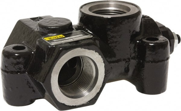 Parker - 60 GPM 3/4 Inlet Cast Iron Hydraulic Control Valve - 1-1/16 - 12 Thread, 5,000 psi, 2.68" Wide x 3.38" Long - Exact Tooling