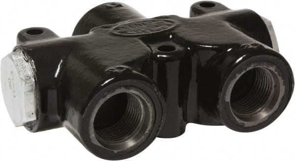 Parker - 35 GPM 3/4 Inlet Cast Iron Hydraulic Control Valve - 1-1/16 - 12 Thread, 2,500 psi, 1.78" Wide x 5.69" Long - Exact Tooling