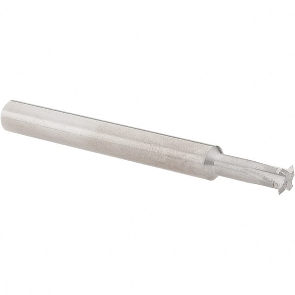 Value Collection - 0 TPI, Internal/External Single Profile Thread Mill - 1/4" Shank Diam, 4 Flute, 1/2" Neck Length, Bright Finish - Exact Tooling