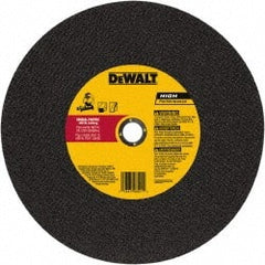 DeWALT - 20" 24 Grit Aluminum Oxide Cutoff Wheel - 0.188" Thick, 1" Arbor, 3,000 Max RPM, Use with Stationary Tools - Exact Tooling