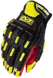 Mechanix Wear - Size XL (11) Synthetic Leather/Spandex/Lycra/TPR General Protection Work Gloves - For Mechanic's & Lifting, Uncoated, Hook & Loop Cuff, Full Fingered, Yellow, Paired - Exact Tooling