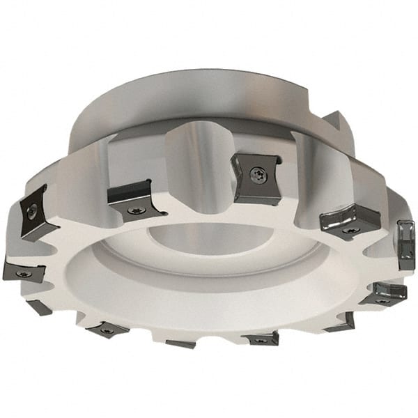 Iscar - 4" Cut Diam, 1-1/2" Arbor Hole, 0.118" Max Depth of Cut, 86° Indexable Chamfer & Angle Face Mill - 10 Inserts, LN.. 1506.. Insert, Right Hand Cut, 10 Flutes, Series TangMill - Exact Tooling
