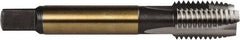 DORMER - M6x1.00 Metric Coarse, 3 Flute, Bright Finish, Powdered Metal Spiral Point Tap - Plug Chamfer, Right Hand Thread, 2-1/2" OAL, 0.5075" Thread Length, 0.255" Shank Diam, 6H Class of Fit, Series E005 - Exact Tooling