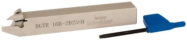 Iscar - DGT, External, Right Hand, 3mm Max Depth of Cut, 1.9 to 2.5mm Groove Width, Indexable Grooving Tool Holder - DG.. Insert Compatibility, 16mm Shank Height, 16mm Shank Width, 120mm OAL - Exact Tooling