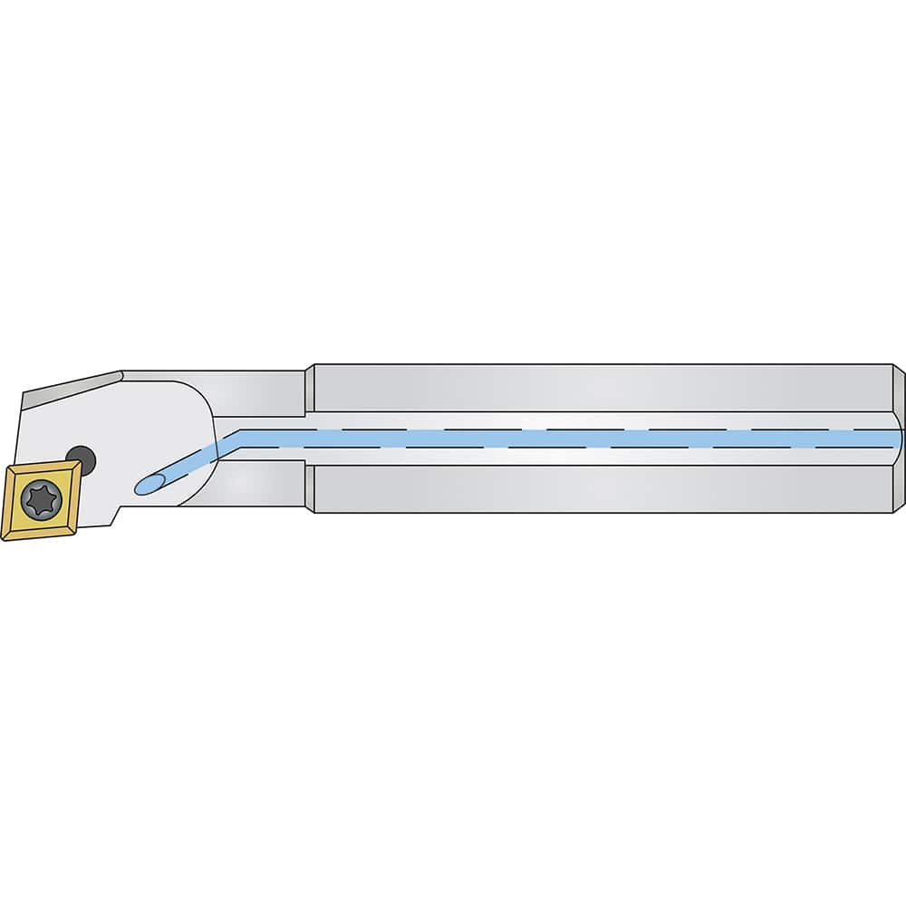 Micro 100 - 0.33" Min Bore, Right Hand A04F SCLCR 2 Indexable Boring Bar - Exact Tooling