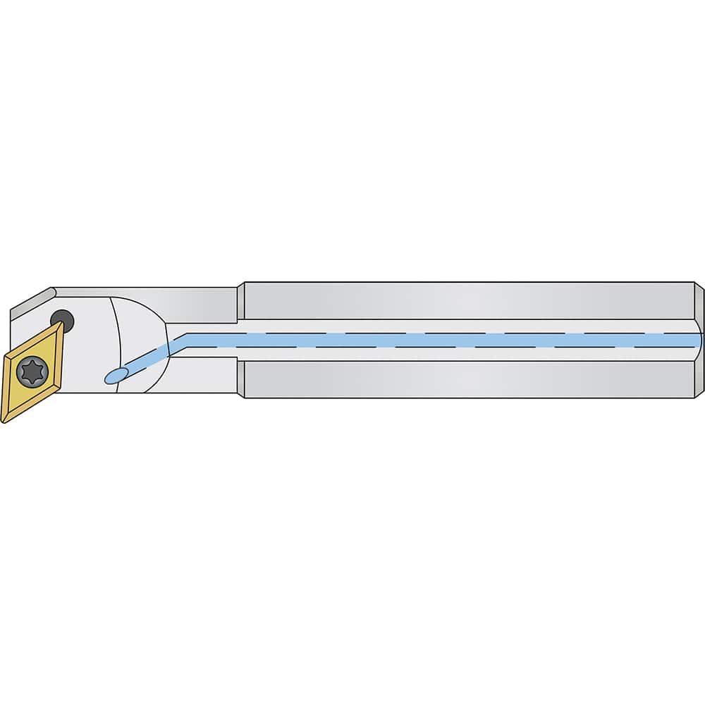 Micro 100 - 0.49" Min Bore, Right Hand A06J SDUCR 2 Indexable Boring Bar - Exact Tooling