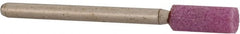 Made in USA - 3/16" Head Diam x 1/2" Thickness, W154, Cylinder End, Aluminum Oxide Mounted Point - Medium Grade - Exact Tooling