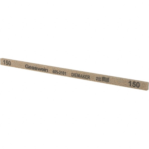 Made in USA - 150 Grit Aluminum Oxide Rectangular Polishing Stone - Coarse Grade, 1/4" Wide x 6" Long x 1/8" Thick - Exact Tooling