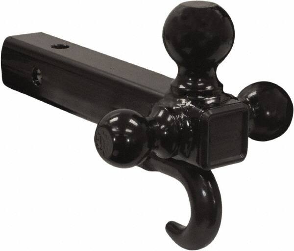 Buyers Products - 6,000, 7,500 & 10,000 Lb Capacity, 9-1/4" Long, 2" Shank, Triball Hitch Drawbar with Hook - Vehicle Class 3 & 4, 5/8" Ball Hole Diam, 1-7/8, 2 & 2-5/16" Ball Diam - Exact Tooling