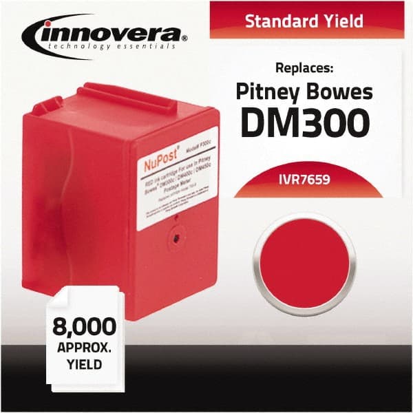innovera - Red Ink Cartridge - Use with Pitney Bowes DM300C, DM400C, DM450C, DM475C - Exact Tooling