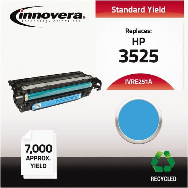 innovera - Cyan Toner Cartridge - Use with HP Color LaserJet CM3530 MFP, CM3530FS MFP, CP3525DN, CP3525N, CP3525X - Exact Tooling