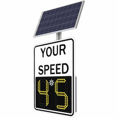 TrafficLogix - "Your Speed", 23" Wide x 29" High, Aluminum Speed Limit Signs - Black on White, High Intensity Reflectivity, Rectangle, Post Mount - Exact Tooling