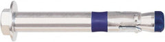 Powers Fasteners - 3/4" Diam, 3/4" Drill, 8-1/4" OAL, 1-3/4" Min Embedment Sleeve Concrete Anchor - Carbon Steel, Zinc-Plated Finish, Hex Head, Hex Drive - Exact Tooling