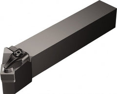 Sandvik Coromant - DSSNR/L..-2, Left Hand Cut, 45° Lead Angle, 25mm Shank Height x 25mm Shank Width, Negative Rake Indexable Turning Toolholder - 158.32mm OAL, SNGQ 12 07 08, SNGQ 452 Insert Compatibility, Series T-Max P - Exact Tooling