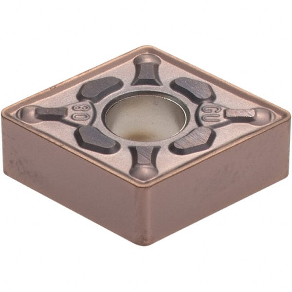Sumitomo - CNMG432 EGU Grade AC6040M Carbide Turning Insert - 80° Diamond, 1/2" Inscr Circle, 3/16" Thick, 1/32" Corner Radius - Exact Tooling