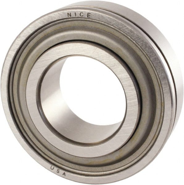 Nice - 1/2" Bore Diam, 1-3/4" OD, Double Seal Precision Ground Radial Ball Bearing - 5/8" Wide, 1 Row, Round Bore, 1,025 Lb Static Capacity, 2,595 Lb Dynamic Capacity - Exact Tooling