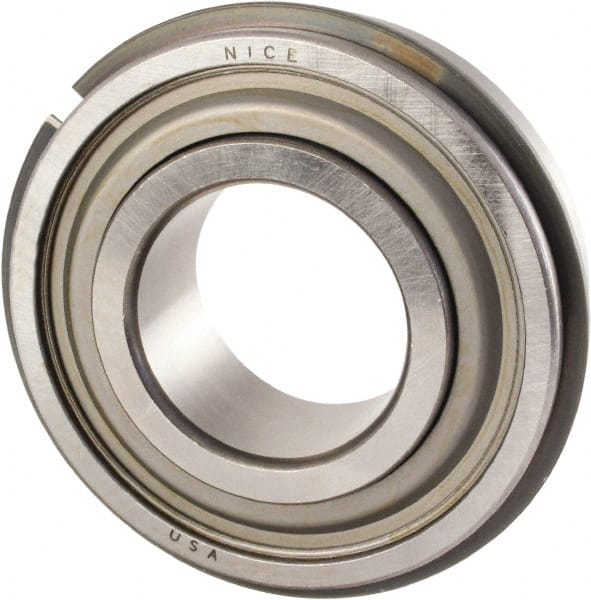 Nice - 3/4" Bore Diam, 1-3/4" OD, Double Seal Precision Ground Radial Ball Bearing - 5/8" Wide, 1 Row, Round Bore, 1,025 Lb Static Capacity, 2,595 Lb Dynamic Capacity - Exact Tooling