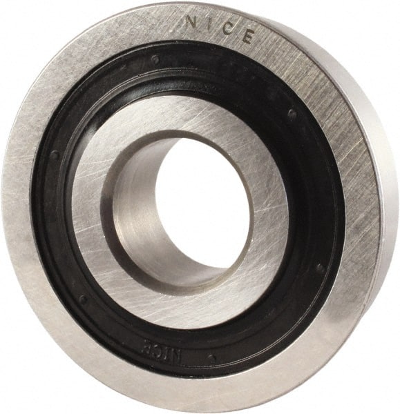 Nice - 3/4" Bore Diam, 1-5/8" OD, Double Seal Semi Ground Extra Light Radial Ball Bearing - 1/2" Wide, With Flange, 1 Row, Round Bore, 1,010 Lb Static Capacity, 1,300 Lb Dynamic Capacity - Exact Tooling