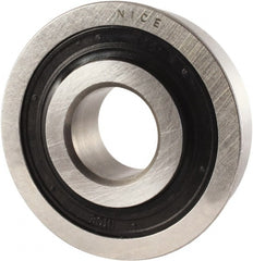 Nice - 3/4" Bore Diam, 1-5/8" OD, Double Seal Semi Ground Extra Light Radial Ball Bearing - 1/2" Wide, With Flange, 1 Row, Round Bore, 1,010 Lb Static Capacity, 1,300 Lb Dynamic Capacity - Exact Tooling