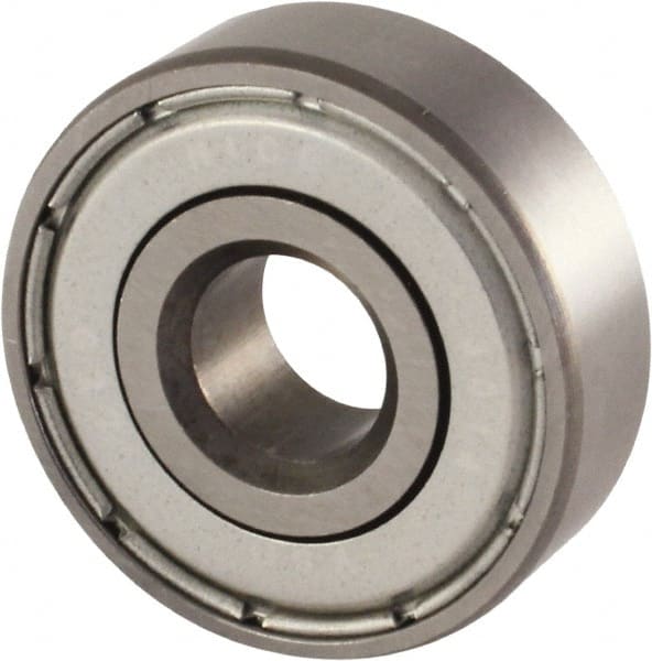 Nice - 5/8" Bore Diam, 1-3/4" OD, Double Shield Semi Ground Extra Light Radial Ball Bearing - 1/2" Wide, 1 Row, Round Bore, 1,025 Lb Static Capacity, 1,300 Lb Dynamic Capacity - Exact Tooling
