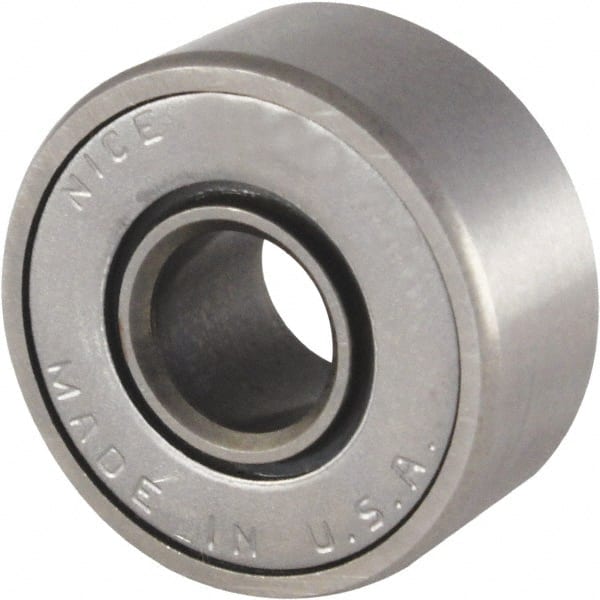 Nice - 3/8" Bore Diam, 7/8" OD, Double Seal Semi Ground Extra Light Radial Ball Bearing - 11/32" Wide, 1 Row, Round Bore, 255 Lb Static Capacity, 325 Lb Dynamic Capacity - Exact Tooling