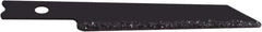 Disston - 2-7/8" Long, Carbide Grit Jig Saw Blade - Continuous Edge, 0.054" Thick, U-Shank - Exact Tooling