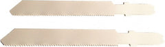 Disston - 3" Long, 32 Teeth per Inch, Bi-Metal Jig Saw Blade - Toothed Edge, 0.06" Thick, U-Shank, Raker Tooth Set - Exact Tooling