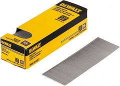 DeWALT - 18 Gauge 1-1/2" Long Finishing Nails for Power Nailers - Steel, Bright Finish, Smooth Shank, Straight Stick Collation, Brad Head, Chisel Point - Exact Tooling