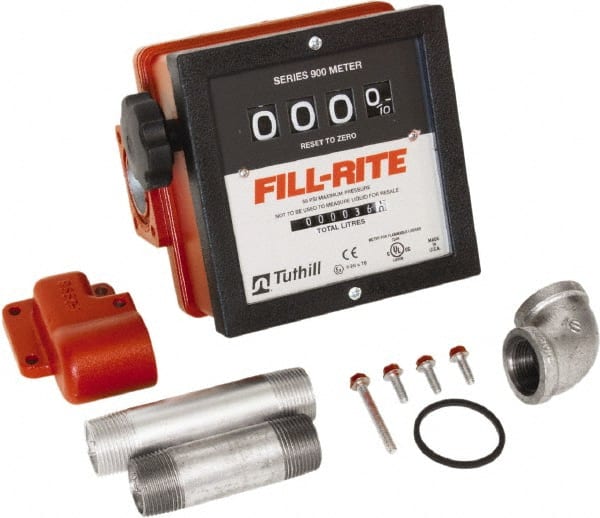 Tuthill - 1" Mechanical Fuel Meter Repair Part - Contains 4 Digit (Gal) Meter, For Use with Pump - FR4210G, FR4410G, FR4204G, FR4210GB, FR4210BGFQ - Exact Tooling