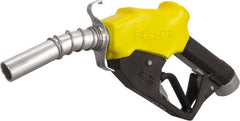 Tuthill - 30 GPM, Gasoline, Kerosene & Diesel Fuel 1" Auto Nozzle with Hook - 1" Inlet, 1" Outlet - Exact Tooling